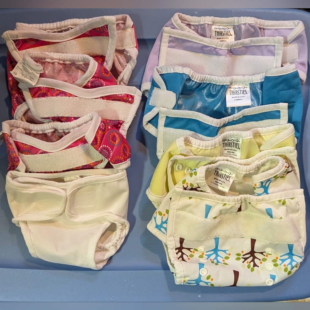 Multicolored Cloth Diaper Covers Bummis Thirsties Diaperap Newborn to Infant